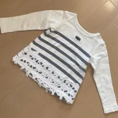 アプレレクール　110 トレーナー　トップス　ボーダー　女の子　裏起毛