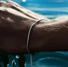 1048 シルバー ブレスレット&アンクレット 17+5㎝ さびにくい シンプル