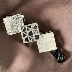 バナナクリップ　ヘアアクセサリー　ヘアアレンジ　シルバー