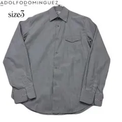 美品　ADOLFO DOMINGUEZ ストライプ長袖シャツ サイズ3のサムネイル