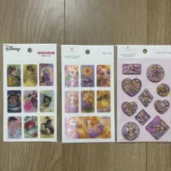 Disney 3Dシール プリンセス　ラプンツェル　ウォーターシール　セリア