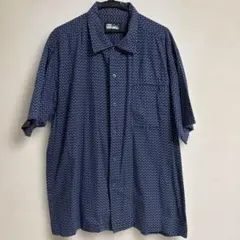 FIRST DOWN USA 総柄 半袖シャツ ネイビー 4Lのサムネイル