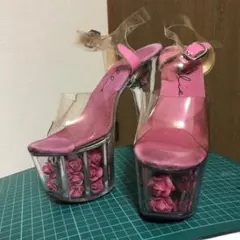 ellie エリー 薔薇 ローズ 高ヒール パンプス 24.0cm コスプレ