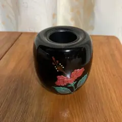 琉球漆器 爪楊枝入れ ハイビスカス柄