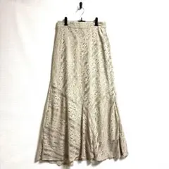 アースミュージックエコロジー 상태좋음 ベージュ レース ロングスカート フリー