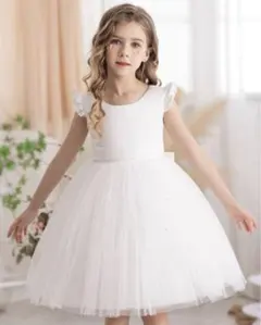 【美品】女の子 ワンピース ドレス 白