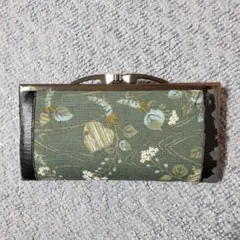 新品、未使用　和風がま口長財布(難あり)