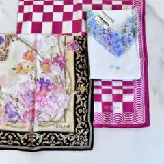 ＊ミッシェルクレイン・セリーヌ・レノマ　ブランドハンカチ3枚