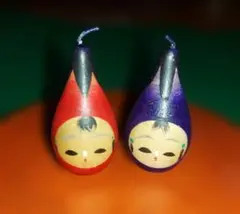 ミニこけし　手描き　茄子　こけし人形　セット