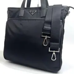 超美品✨ プラダ トートバッグ 2way ビジネス オールレザー 三角ロゴ A4