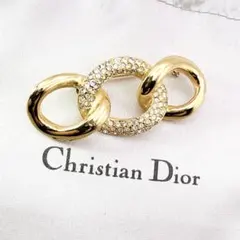3143-12 極美品✨Dior　ブローチ　CD　ロゴ　希少　刻印