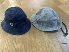 チャンピオン　ネイビー、BEAMS mini ストライプ　ハット 54cm