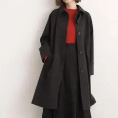 バルマカーン ステンカラーコート チャコール Sサイズ