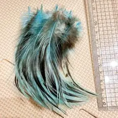 ブルー ブラック 青 黒 グラデーション ツートン 羽毛 フェザー 45個