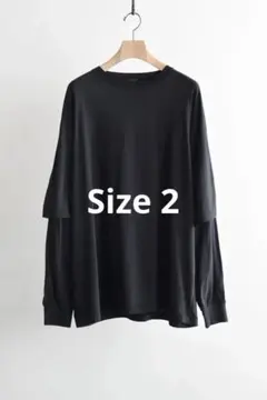 COMOLI 26AW THINコットンレイヤードTシャツ size2のサムネイル