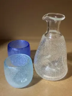 大島秀信作 酒器セット「双鶴」徳利・おちょこ(ぐい呑み) 箱有り