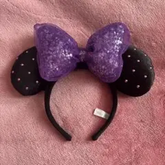 ディズニー カチューシャ ミニー 紫 ハロウィン