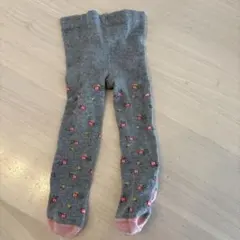 M*i様 グレー 花柄 ベビータイツ