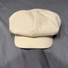 クリーム色 キャスケット 帽子　レディース
