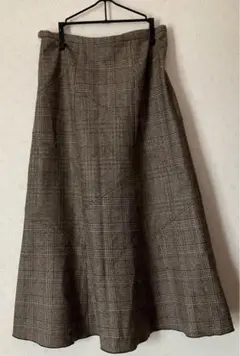 チェック柄 フレアスカート フォーマル レトロ