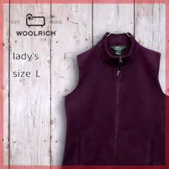 WOOLRICH★ウールリッチ★フリースベスト★フルジップ★刺繡ロゴ★Lサイズ