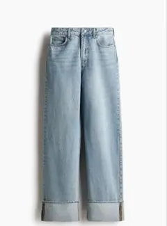 H&M ストレートターンアップデニム　34 新品　完売品