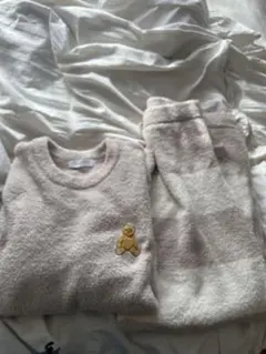 ジェラートピケ　くま　上下セット　サイズL