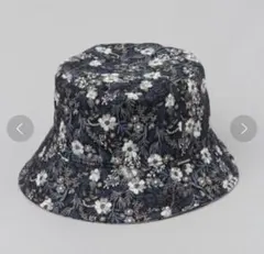 ジーナシス リバーシブル ジャガード バケットハット 花柄 匿名配送
