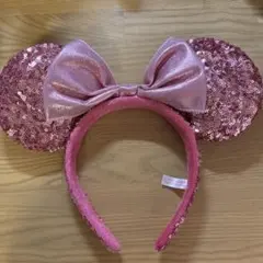 東京ディズニーリゾート ミニー スパンコール カチューシャ ピンク