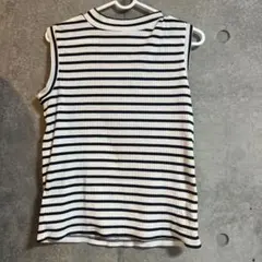 ストライプ ノースリーブ トップス
