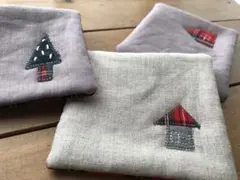 445.ふんわりコースター　チェック　A