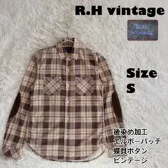RON HERMAN VINTAGE✨シャツ　エルボーパッチ　蝶貝ボタン S