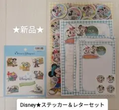 【新品】Disney ディズニーシー ステッカー ＆ レターセット