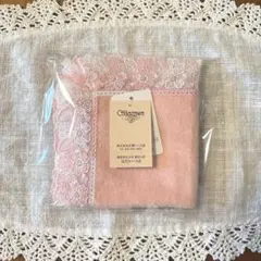 【新品】近沢レース シーズンタオルハンカチ　桜便り　ピーチ