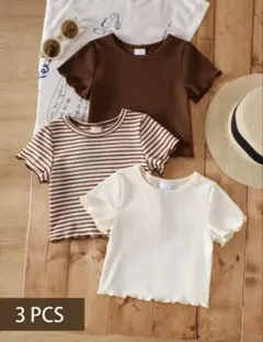 ベビー服 半袖リブTシャツ 3枚セットのサムネイル