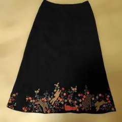 ロングスカート　ブラック　LL-3Lサイズ