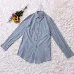 美品＊Smart Pink　長袖シャツ　ブラウス　ボタンアップ　グレー系　Ｍ