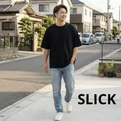 SLICK 黒 半袖 Tシャツ ポケット付き24A970のサムネイル