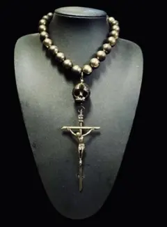 ★1点物★ジャンポールゴルチエ★バッファロークロスカルマロザリオネックレス ☆1点物☆ジャンポールゴルチエ☆ゴシックバッファローロザリオ