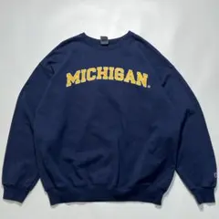 90s チャンピオン スウェット L 紺 ミシガン カレッジ 青タグ後期7883