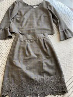 JILL STUART チェック柄 スカートセットアップ M