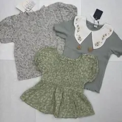 テータテート　コトリ　花柄　ブラウス　3枚セット　110