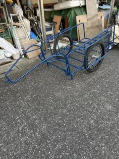 要補修・引取り限定】二輪リヤカー レトロ 金属製