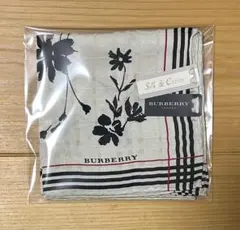 BURBERRY 花柄 シルクコットン ハンカチ