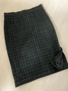 【Spick&Span Noble /グリーンチェックスカート】