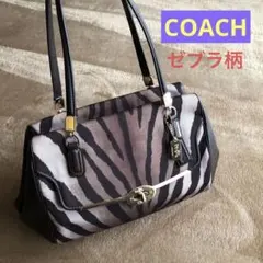 美品 コーチ ゼブラ柄 ハンドバッグ 肩掛け