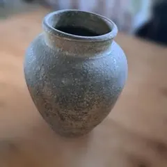 g*n様 グレー 陶器 丸型花瓶 直径約20cm