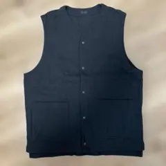 muji labo 太番手 天竺編み ベストS-M ムジラボ