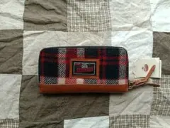 johnson woolen mills 長財布　チェック　未使用　新品