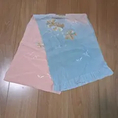 花柄刺繍 帯揚げ 水色とピンク